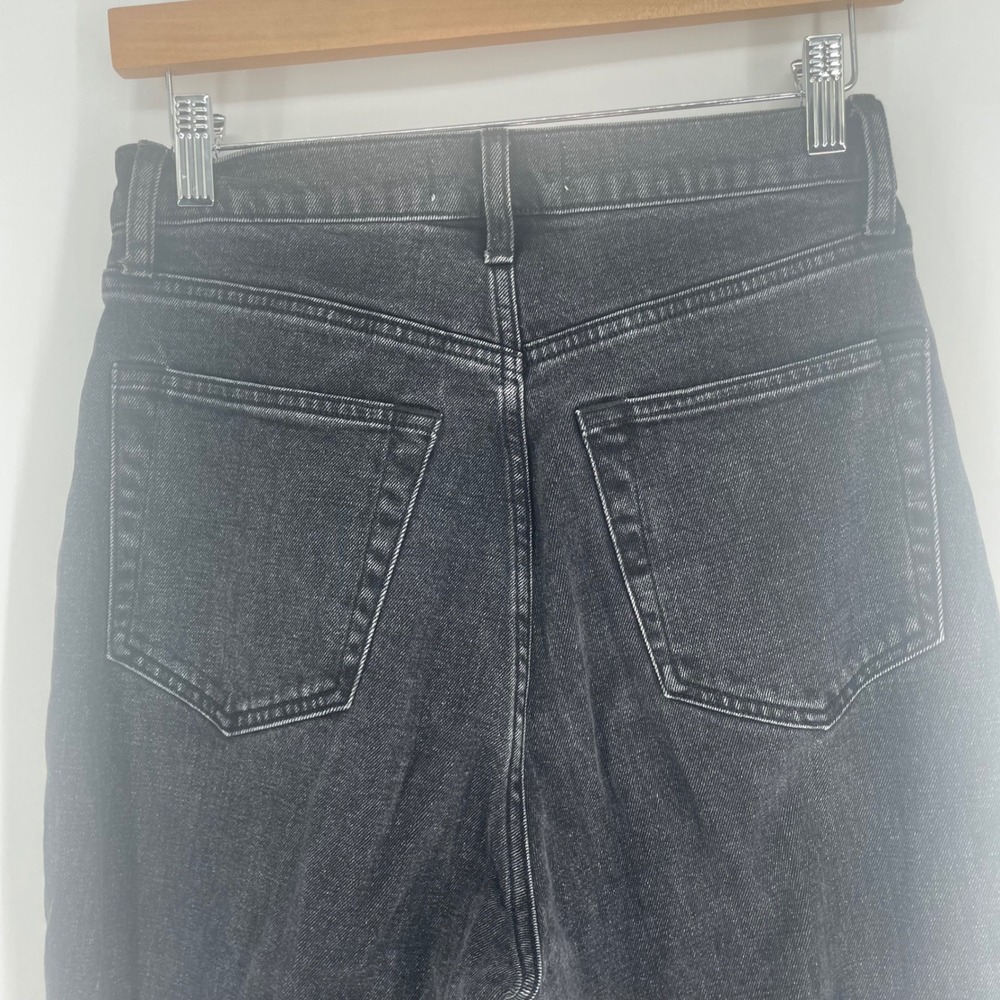 Abercrombie & Fitch Curve 90s Slim Straight High Rise Assymeticrical Jeans sz 27 - Picture 9 of 11